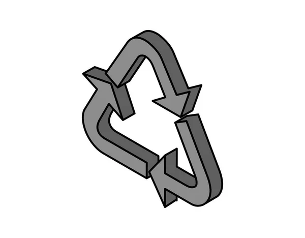 Recycling Isometrisches Design Symbol Vektor Web Illustration Buntes Konzept — Stockvektor