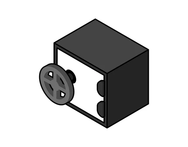 Sicheres Isometrisches Design Symbol Vektor Web Illustration Buntes Konzept — Stockvektor