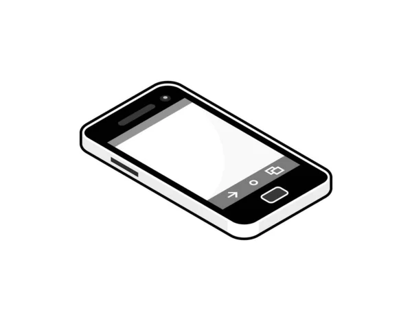 Icono Diseño Isométrico Smartphone Ilustración Web Vectorial Concepto Colorido — Archivo Imágenes Vectoriales