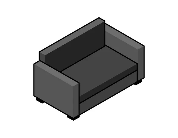 Sofa Isometric Design Icon 일러스트 — 스톡 벡터