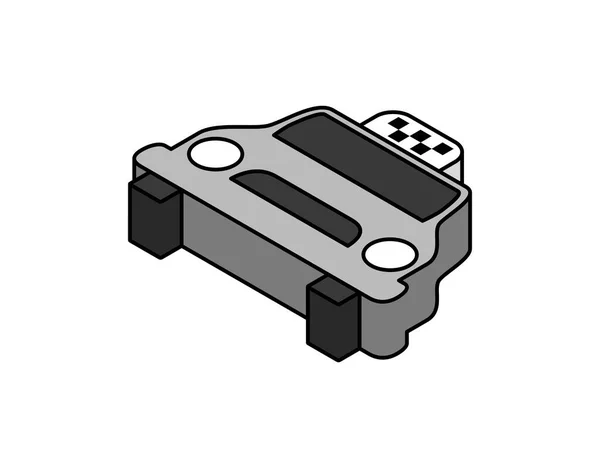 Taksi Izometrik Tasarım Ikonu Vektör Web Illüstrasyonu Renkli Konsept — Stok Vektör