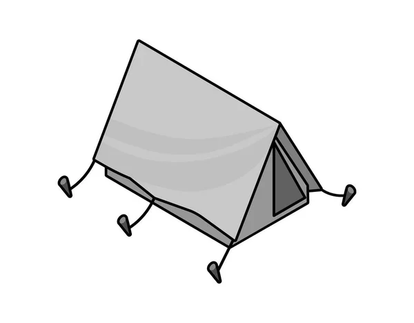 Tent Isometric Design Icon Vector Web Illustration Colorful Concept — ストックベクタ