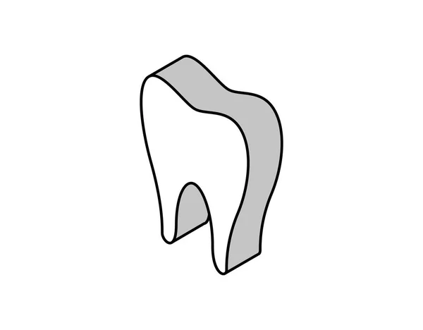 Ícone Desenho Isométrico Dente Ilustração Web Vetorial Conceito Colorido — Vetor de Stock