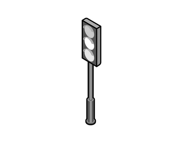 Traffic Light Isometric Design Icon Vector Web Illustration Colorful Concept — Stock vektor