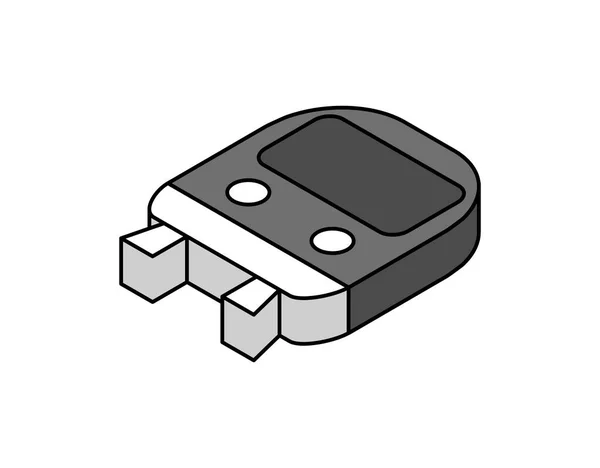 Потяг Ізометричний Значок Дизайну Векторна Веб Ілюстрація Барвиста Концепція — стоковий вектор