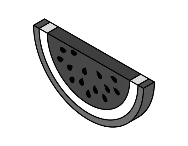 Watermelon Isometric Design Icon 입니다 일러스트 — 스톡 벡터