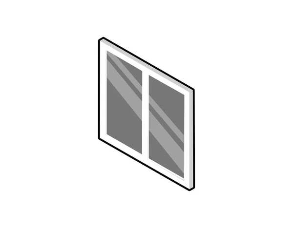 Віконна Ізометрична Піктограма Дизайну Векторна Веб Ілюстрація Барвиста Концепція — стоковий вектор