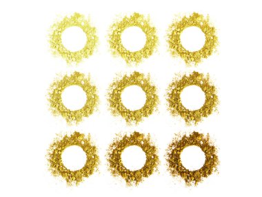 Yüz pudrası ezilmiş daire çerçeve