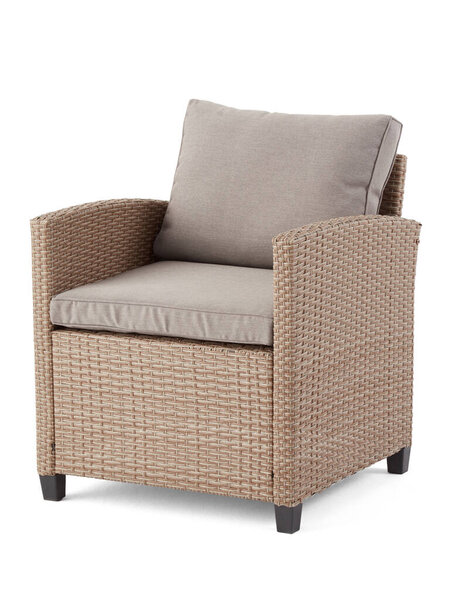 Outdoor rattan furniture  chair isolated on white background