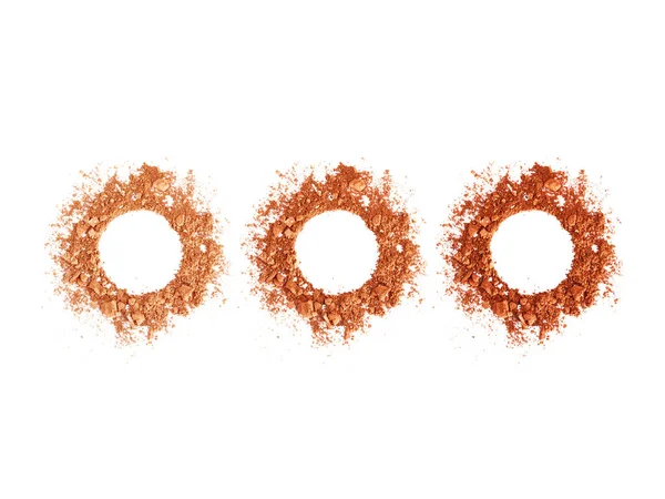 Yüz pudrası ezilmiş daire çerçeve