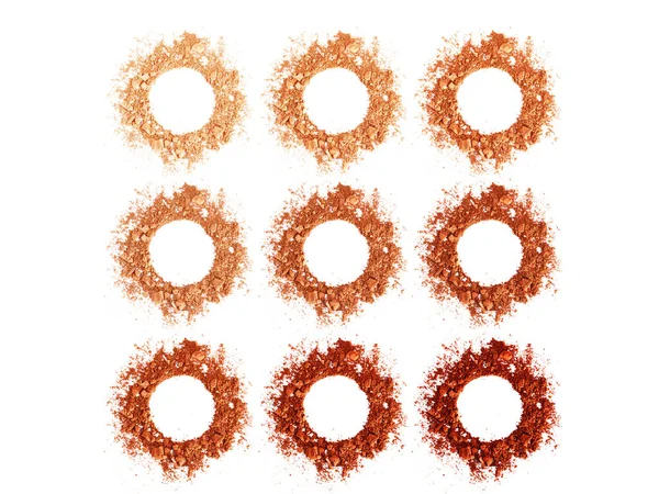 Yüz pudrası ezilmiş daire çerçeve