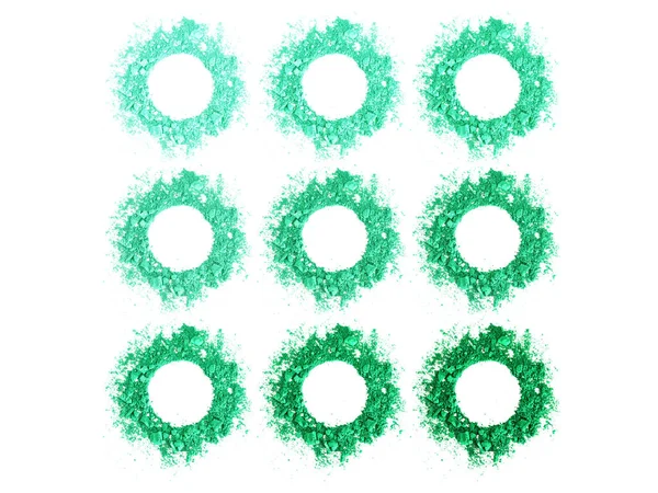 Yüz pudrası ezilmiş daire çerçeve