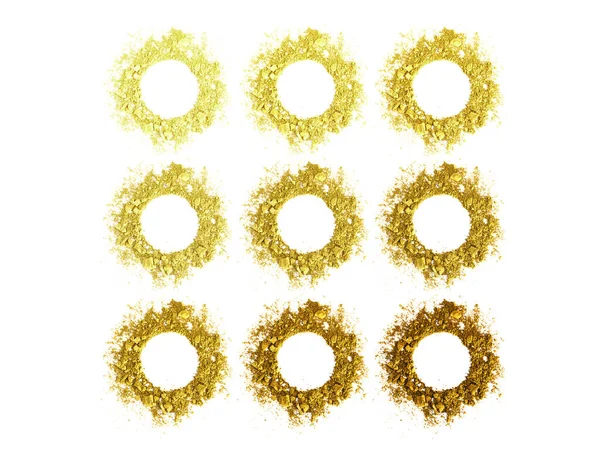 Yüz pudrası ezilmiş daire çerçeve