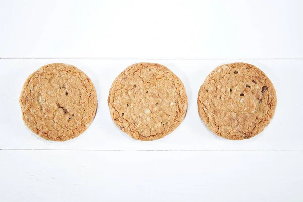 Cookies Vhite Bakgrund Stockbild