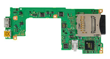 Elektronik devre ve bileşen arkaplanı yakın plan