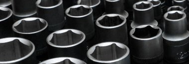 araç seti, soket başlıkları yakın plan