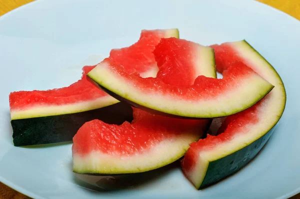 Sliced Watermelon White Background — Stock Photo, Image