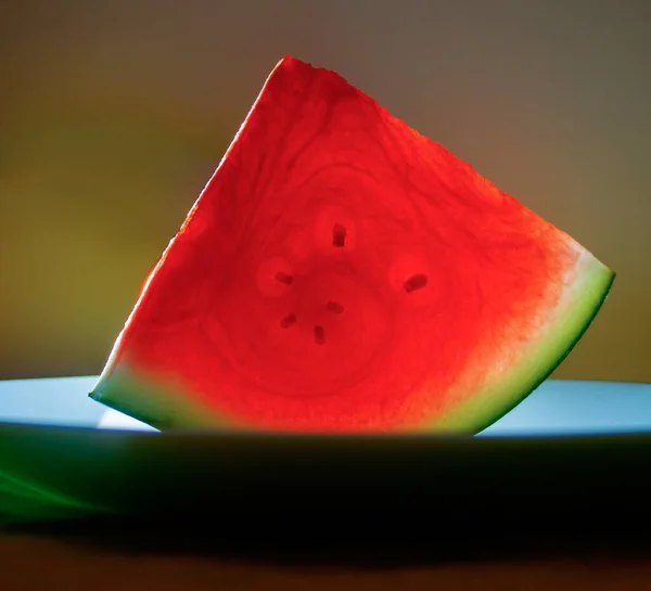 Slice Watermelon White Background — Stock Photo, Image