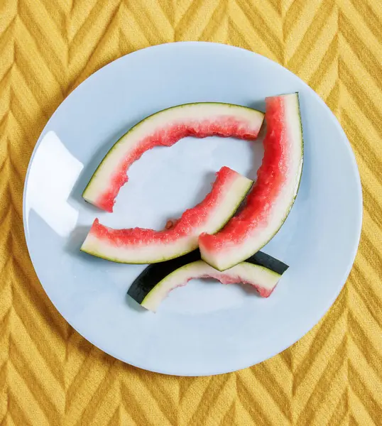 Sliced Watermelon Plate — Stock Photo, Image