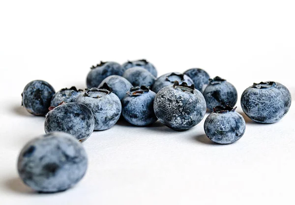 Fresh Blueberries White Background Stock Picture