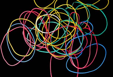 Renkli satırlarla soyut arkaplan