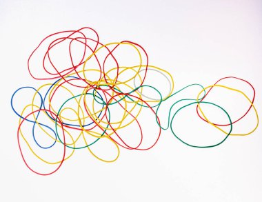 Renkli satırlarla soyut arkaplan