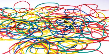 colorful background of multicolored paper clips