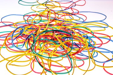 colorful background of multicolored paper clips