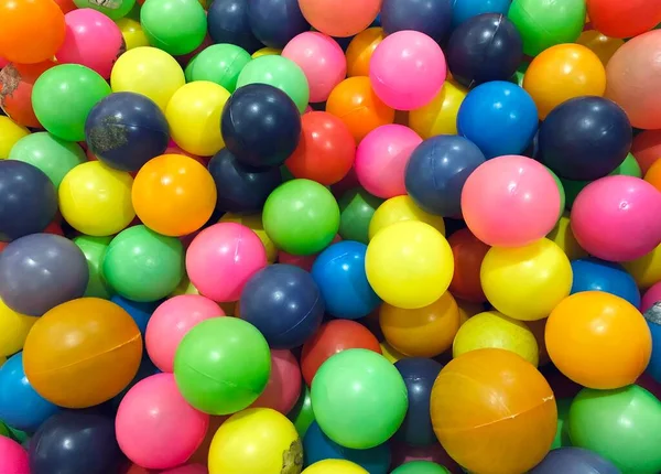 Holiday Children Party Games Room Box Filled Small Colored Balls — Stock Photo, Image