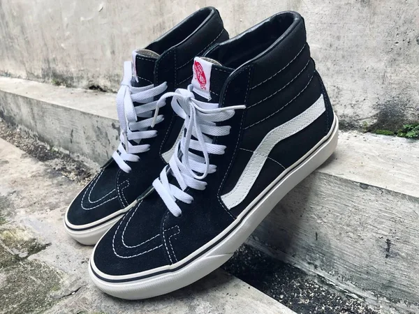 Malang Indonezja Maja 2022 Buty Vans Sk8Hi Zostały Zaprezentowane 1978 — Zdjęcie stockowe