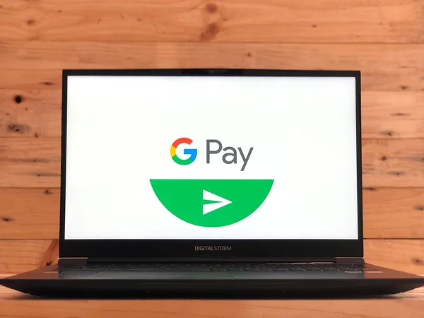 Malang Indonesia Junio 2022 Google Pay Aplicación Logotipo Pantalla Del — Foto de Stock
