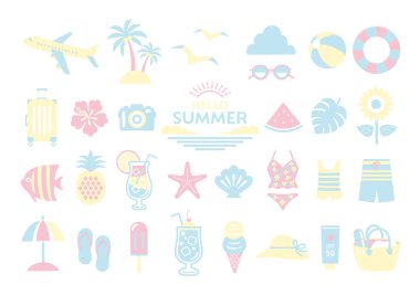 Yaz tatili resimleme seti