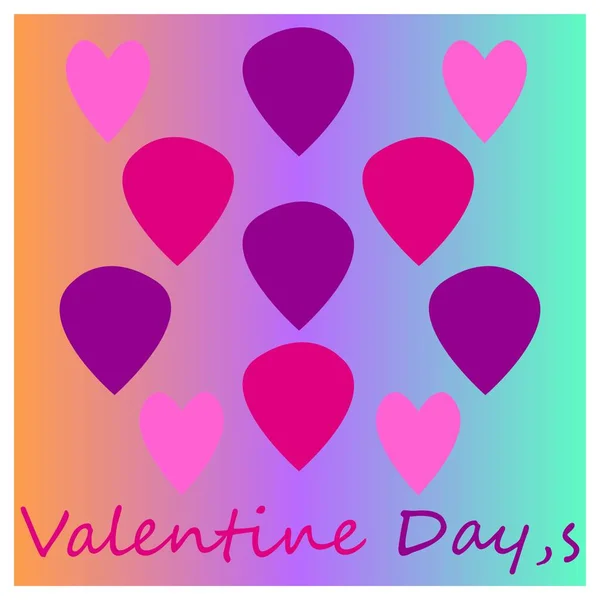 Miłość Tło Kolor Valentine Design — Wektor stockowy