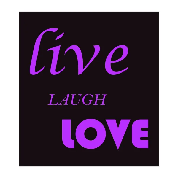 Live Laugh Love Cytat Tło Litery — Wektor stockowy