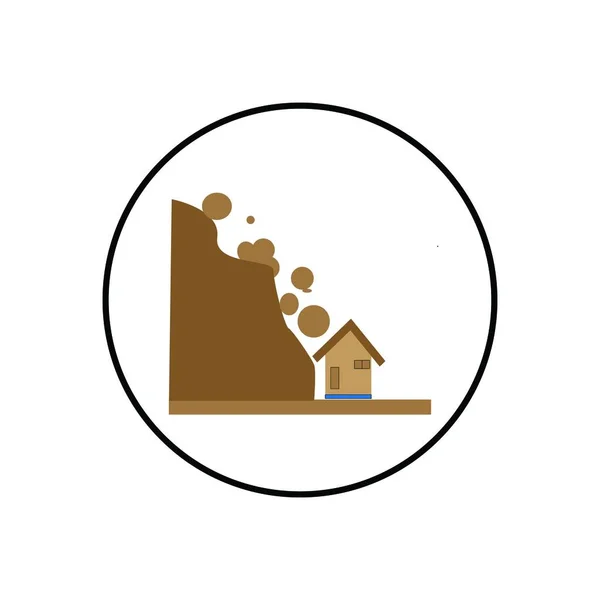 Illustration Vectorielle Conception Logo Avalanche Hill Rock — Image vectorielle