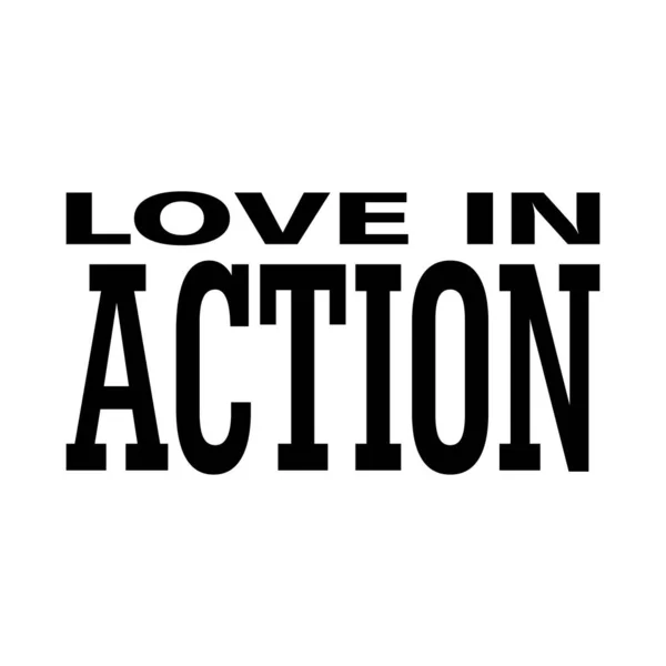 Amor Acción Citar Letras — Vector de stock