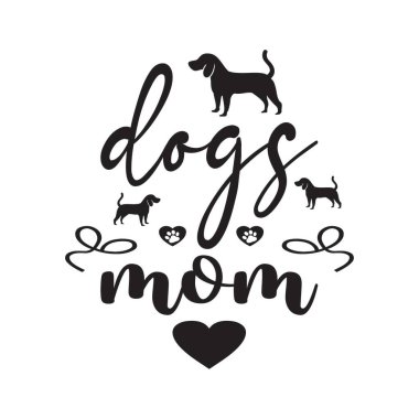 Köpekler anne siyah harfler.