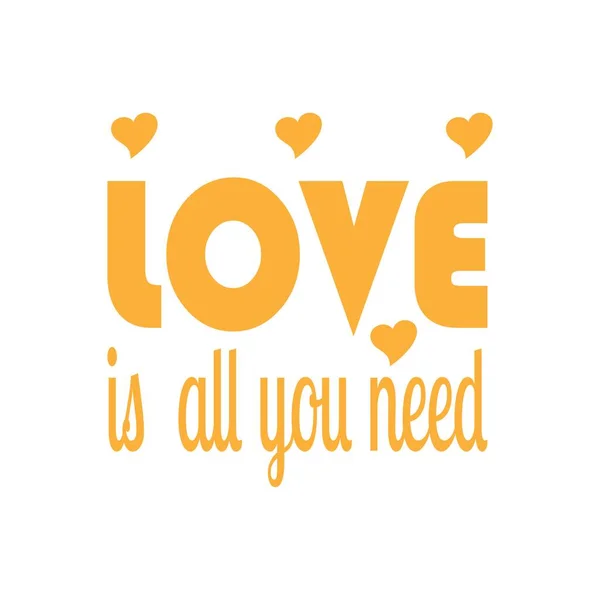 Love All You Need Quote Letters — стоковый вектор