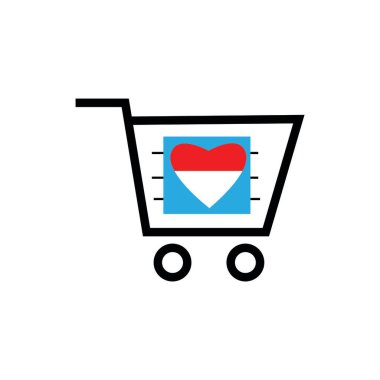 aşk yerli ürünler ikon vektör illüstrasyon tasarımı