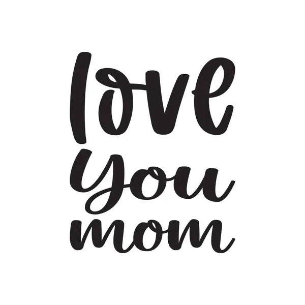 Kocham Cię Mama Cytat List — Wektor stockowy