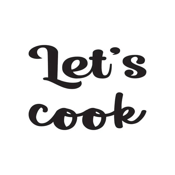 Cocinemos Cita Negra Letra — Vector de stock