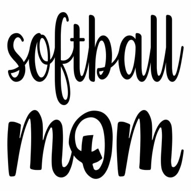Softball anne siyah harf alıntısı
