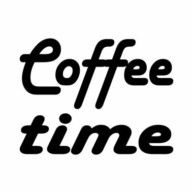 Kahve saati siyah harf alıntısı