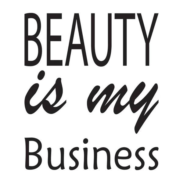 Beauty Est Mon Devis Lettre Affaires — Image vectorielle