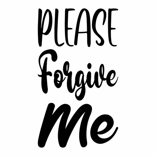 Please Forgive Letter Quote — Stock Vector