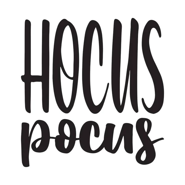 Hocus Pocus Negro Cita Letra — Vector de stock