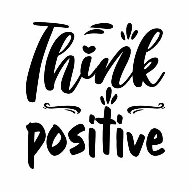 Olumlu siyah harf alıntısı düşün