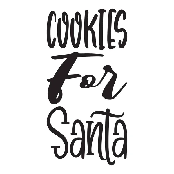 Cookies Voor Kerstman Brief Offerte — Stockvector