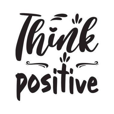 Olumlu siyah harf alıntısı düşün