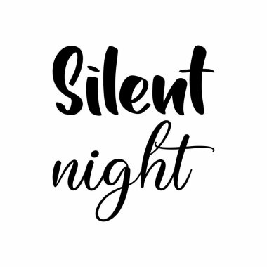 Sessiz gece siyah harf alıntısı